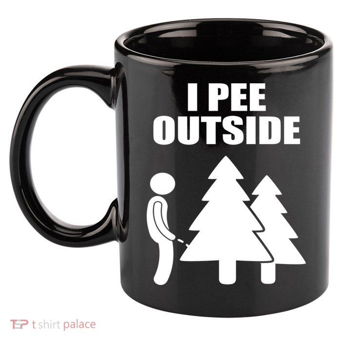 I Pee Outside 11oz C Handle Ceramic Mug