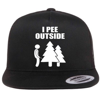 I Pee Outside Flat Bill Trucker Hat