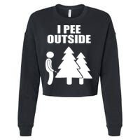 I Pee Outside Cropped Pullover Crew