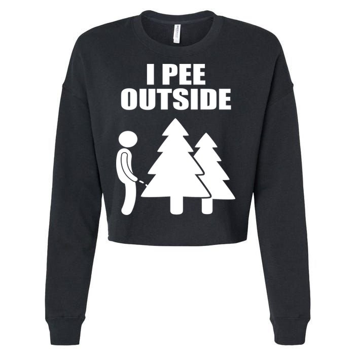 I Pee Outside Cropped Pullover Crew
