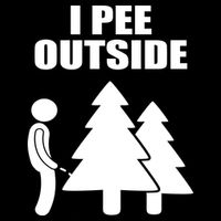 I Pee Outside Cropped Pullover Crew