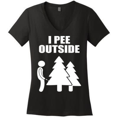 I Pee Outside Women's V-Neck T-Shirt