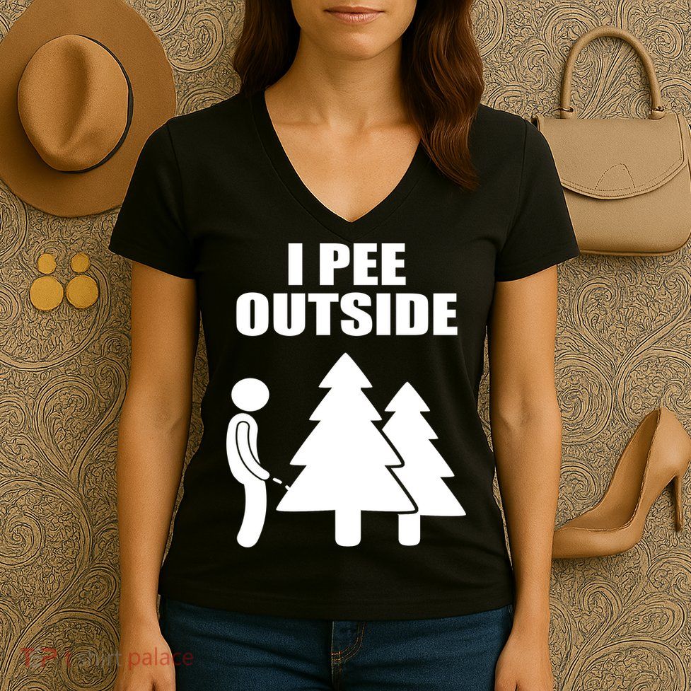 I Pee Outside Women's V-Neck T-Shirt
