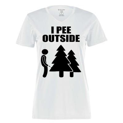 I Pee Outside Women's Momentum V-Neck T-Shirt