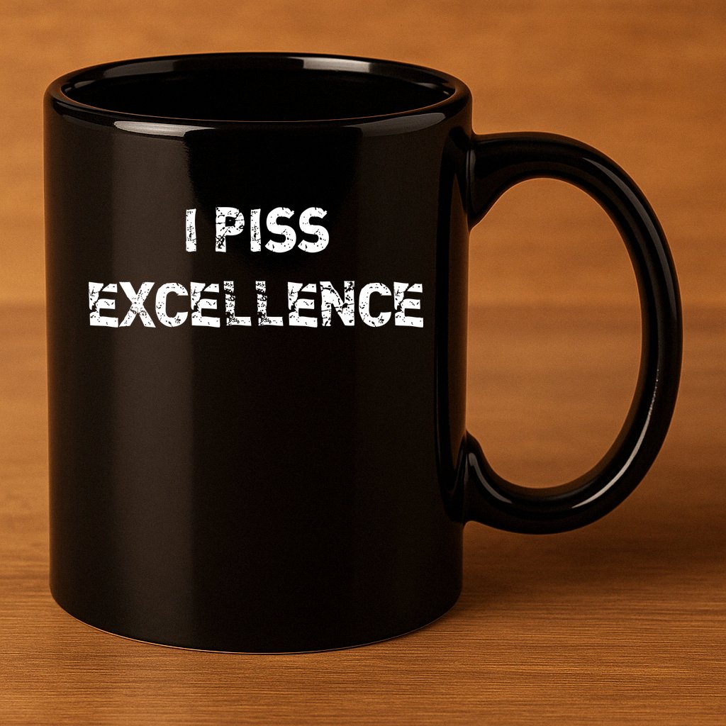 I Piss Excellence 11oz C Handle Ceramic Mug