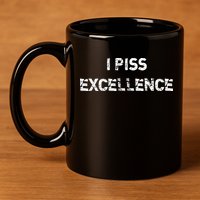 I Piss Excellence 11oz C Handle Ceramic Mug