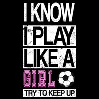 I Play Like A Girl Try To Keep Up Soccer Baby Bodysuit