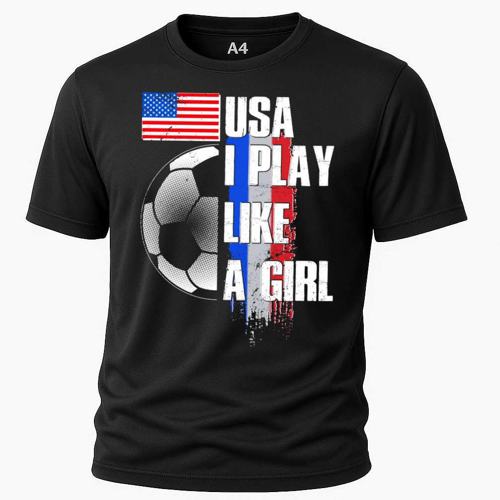 I Play Like A Girl USA Soccer Cooling Performance Crew T-Shirt