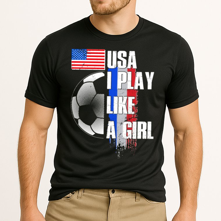 I Play Like A Girl USA Soccer Cooling Performance Crew T-Shirt