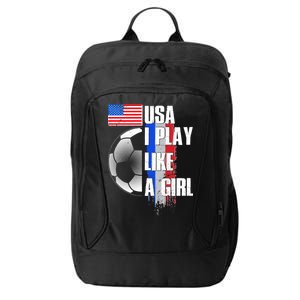 I Play Like A Girl USA Soccer City Backpack