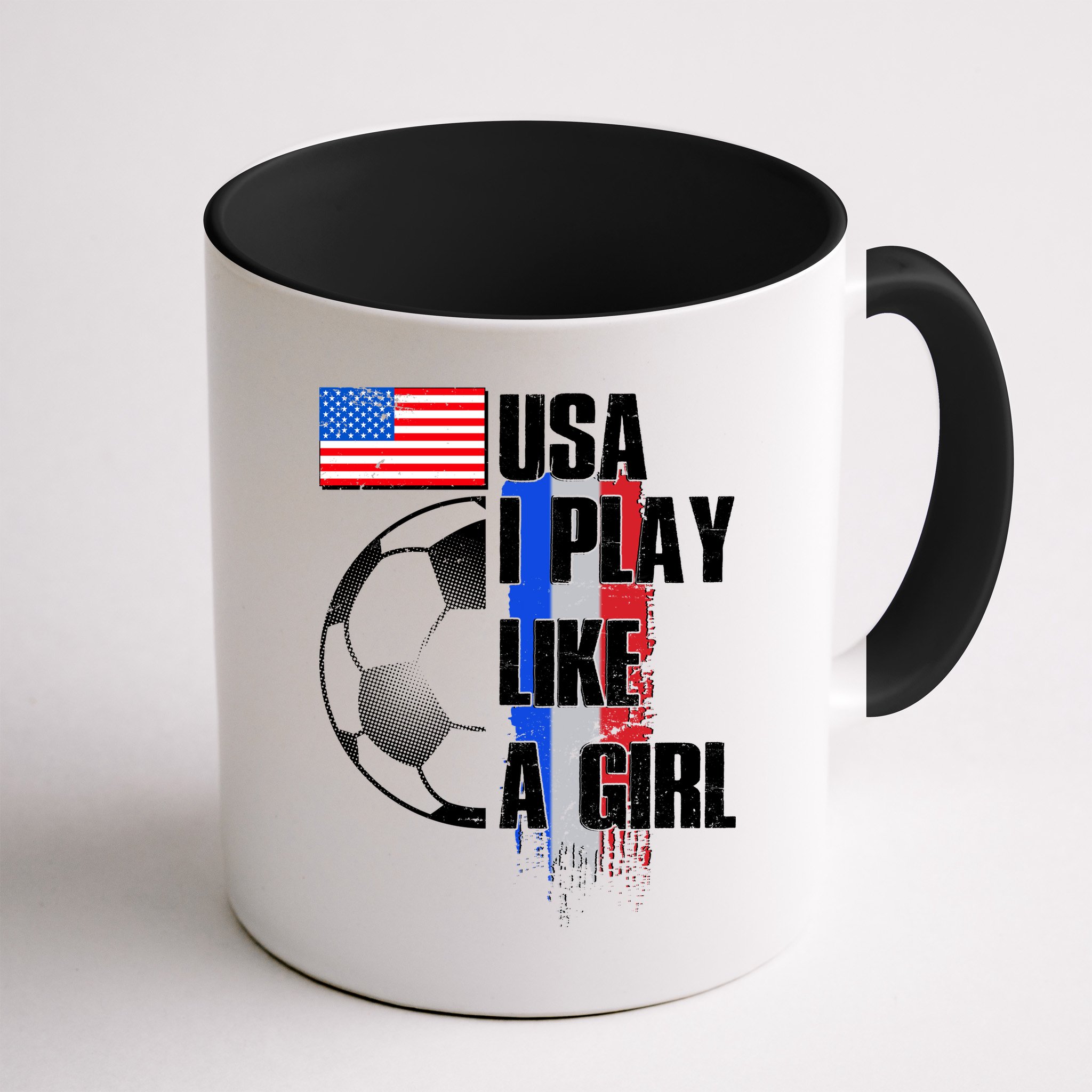 I Play Like A Girl USA Soccer Mug