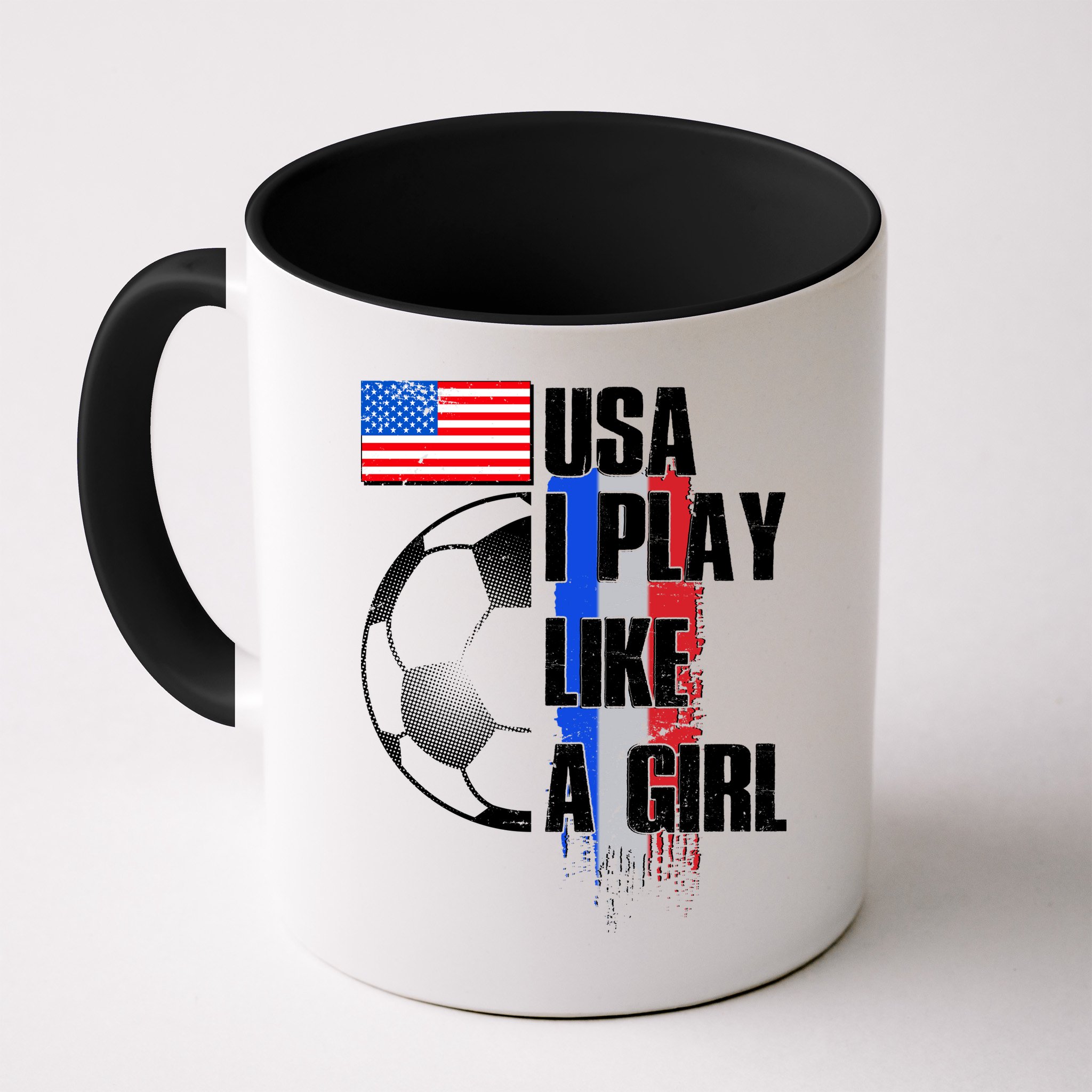 I Play Like A Girl USA Soccer Mug