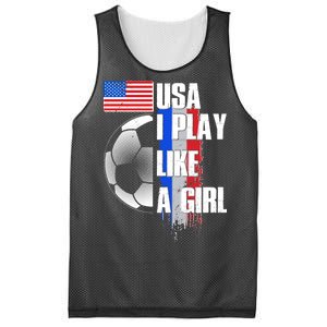 I Play Like A Girl USA Soccer Mesh Reversible Basketball Jersey Tank