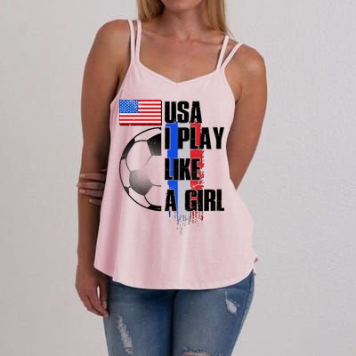 I Play Like A Girl USA Soccer Women's Strappy Tank