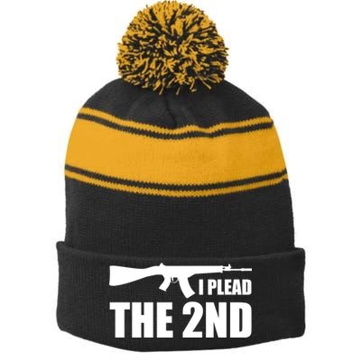 I Plead The Second Stripe Pom Pom Beanie