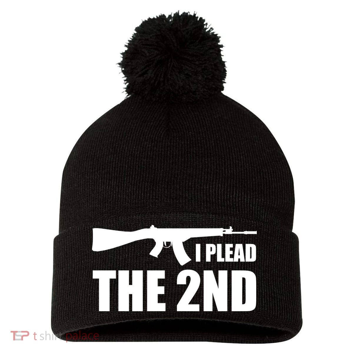 I Plead The Second Pom Pom 12in Knit Beanie