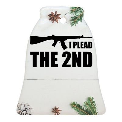 I Plead The Second Ceramic Bell Ornament