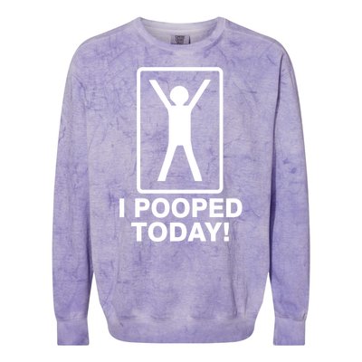 I Pooped Today! Colorblast Crewneck Sweatshirt