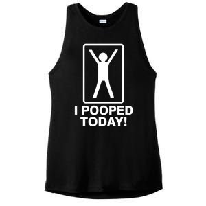 I Pooped Today! Ladies PosiCharge Tri-Blend Wicking Tank