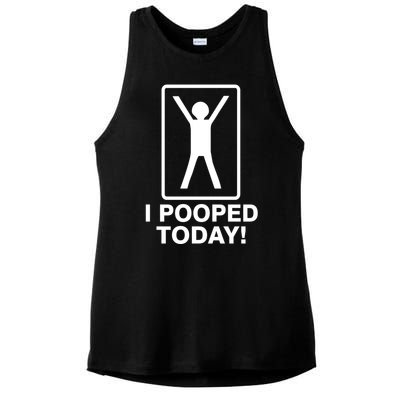 I Pooped Today! Ladies PosiCharge Tri-Blend Wicking Tank