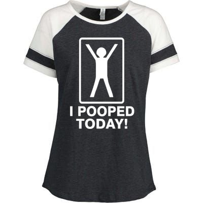 I Pooped Today! Enza Ladies Jersey Colorblock Tee