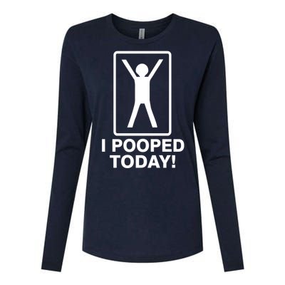 I Pooped Today! Womens Cotton Relaxed Long Sleeve T-Shirt