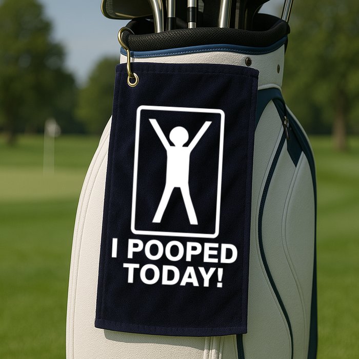 I Pooped Today! Golf Towel