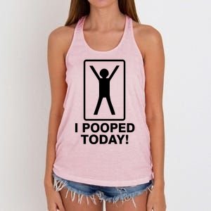 I Pooped Today! Women's Knotted Racerback Tank