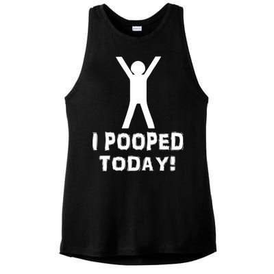 I Pooped Today Funny Humor Ladies PosiCharge Tri-Blend Wicking Tank