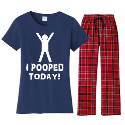 I Pooped Today Funny Humor Women's Flannel Pajama Set