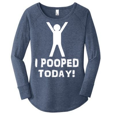 I Pooped Today Funny Humor Women's Perfect Tri Tunic Long Sleeve Shirt