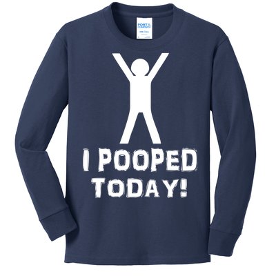 I Pooped Today Funny Humor Kids Long Sleeve Shirt