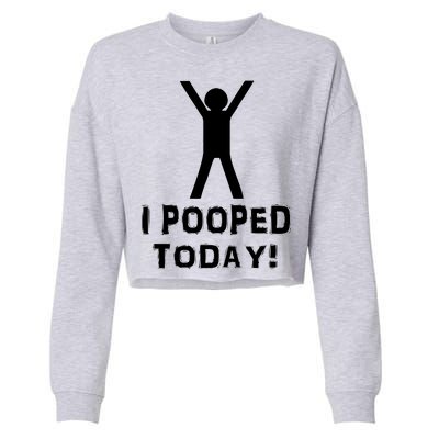 I Pooped Today Funny Humor Cropped Pullover Crew