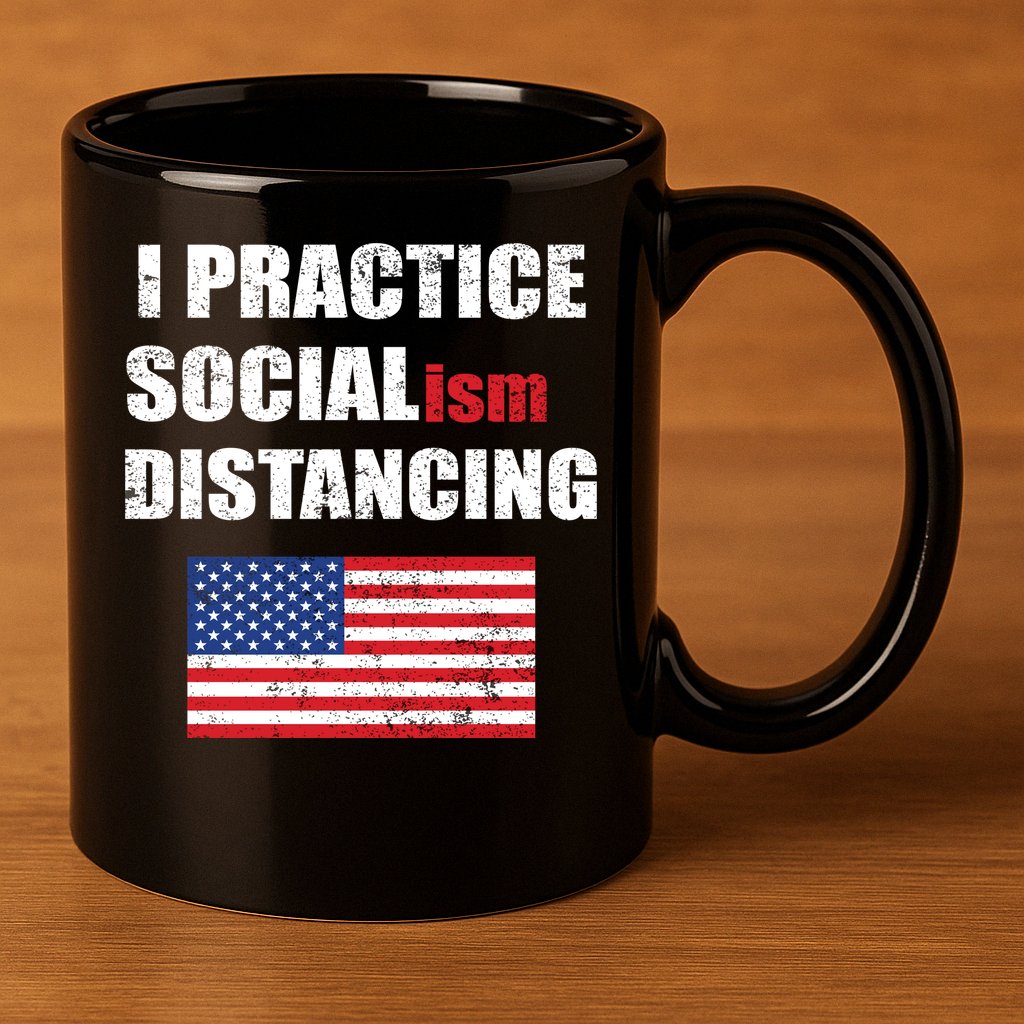 I Practiced Socialism Distancing 11oz C Handle Ceramic Mug