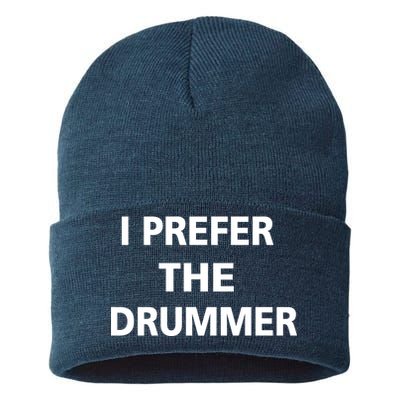 I Prefer A Drummer Sustainable Knit Beanie