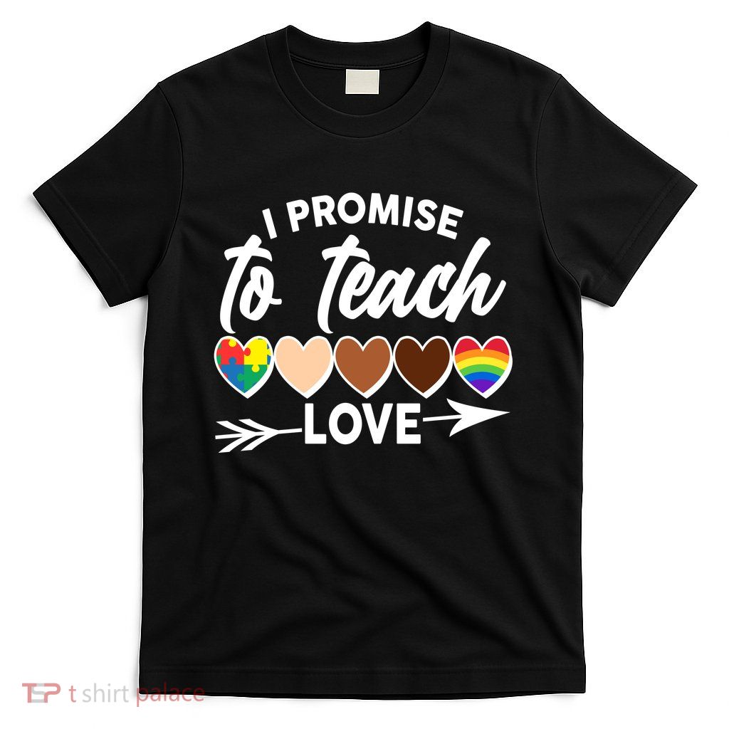I Promise To Teach Love Diversity Equality T-Shirt
