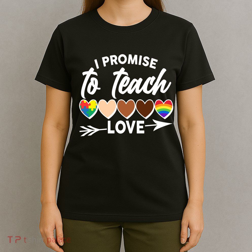 I Promise To Teach Love Diversity Equality T-Shirt