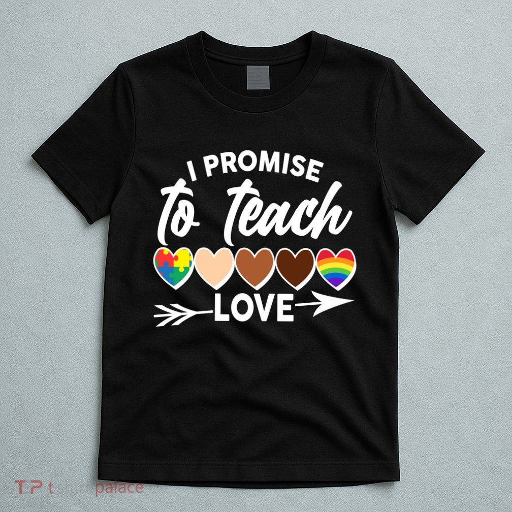 I Promise To Teach Love Diversity Equality T-Shirt