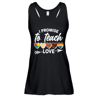 I Promise To Teach Love Diversity Equality Ladies Essential Flowy Tank