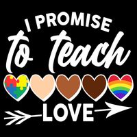 I Promise To Teach Love Diversity Equality Flatbill Hat