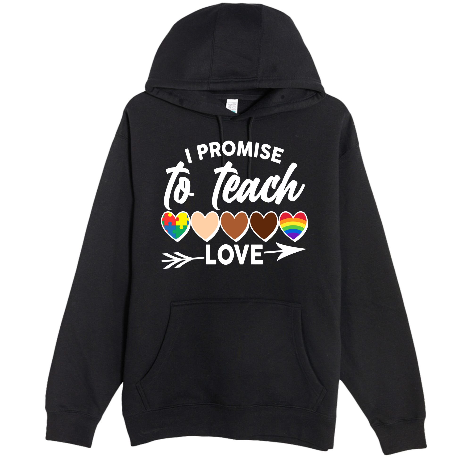 I Promise To Teach Love Diversity Equality Premium Pullover Hoodie