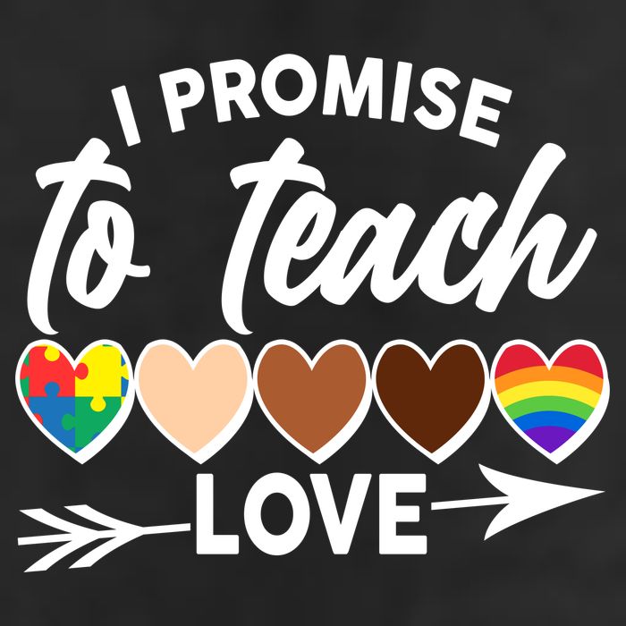 I Promise To Teach Love Diversity Equality Golf Towel