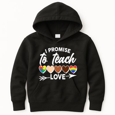 I Promise To Teach Love Diversity Equality Kids Hoodie