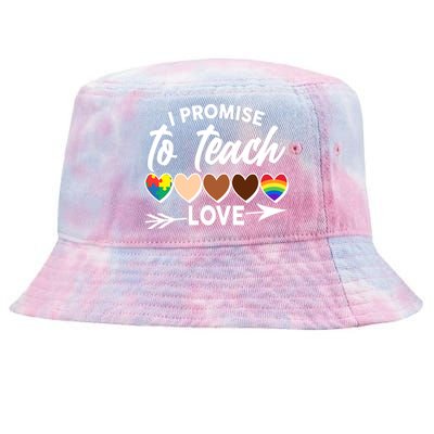 I Promise To Teach Love Diversity Equality Tie-Dyed Bucket Hat