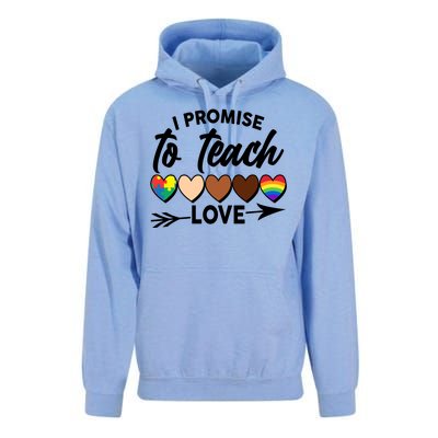 I Promise To Teach Love Diversity Equality Unisex Surf Hoodie