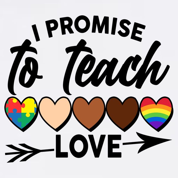 I Promise To Teach Love Diversity Equality Garment-Dyed Sweatshirt