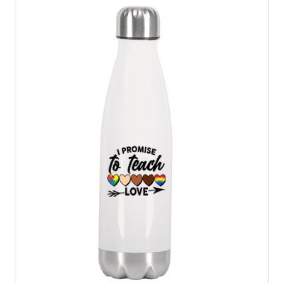 I Promise To Teach Love Diversity Equality Stainless Steel Insulated Water Bottle