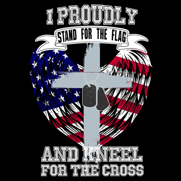 I Proudly Stand For The Flag And Kneel For The Cross Backpack