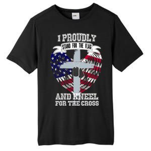 I Proudly Stand For The Flag And Kneel For The Cross Tall Fusion ChromaSoft Performance T-Shirt