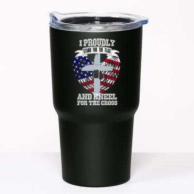 I Proudly Stand For The Flag And Kneel For The Cross Tumbler